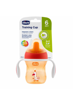 Kubek niekapek z twardym ustnikiem 200ml pomarańcz