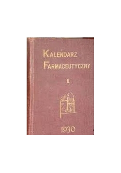 Kalendarz farmaceutyczny II, 1930 r.
