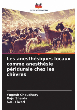 Les anesthésiques locaux comme anesthésie péridurale chez les chèvres