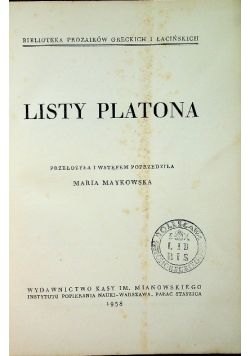 Listy Platona 1938 r.