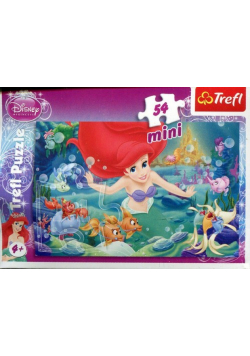 Puzzle 54 Mini Disney Księżniczki Arielka