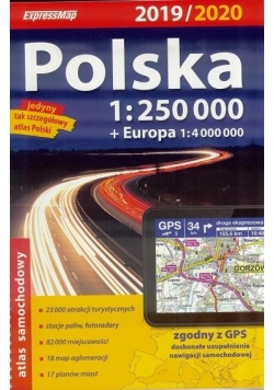 Atlas samochodowy Polska 1:250 000 2019/2020