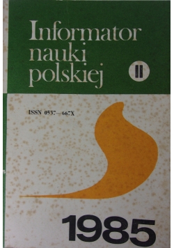 Informator nauki polskiej Tom II