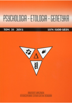 Psychologia Etologia Genetyka Tom 31/2015