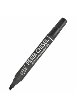 Marker permanentny Perm chisel czarny 10 sztuk