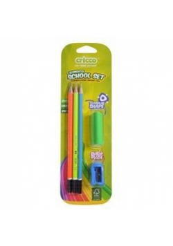 Zestaw ołówki z gumką i temperówką CRICCO