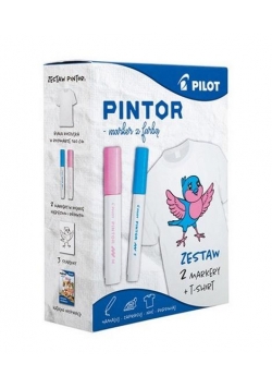 Zestaw Pintor + T-shirt różowy i niebieski PILOT