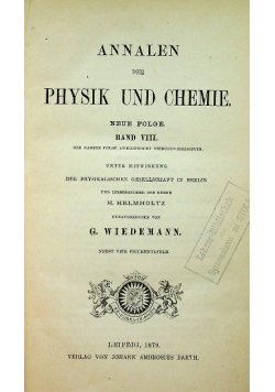 Annalen der physik und chemie Tom VIII 1879 r.