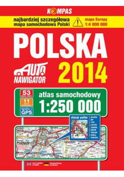 Polska 2014 Atlas samochodowy 1:250 000