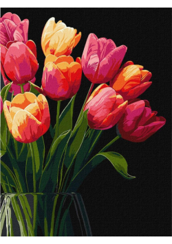 Malowanie po numerach - Zapach tulipanów 30x40cm