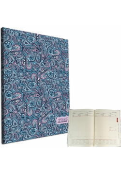 Kalendarz 2025 A4 tygodniowy Paisley Turkus