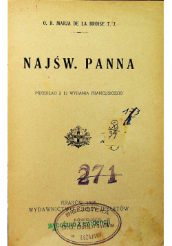 Najświętsza Panna 1925 r.