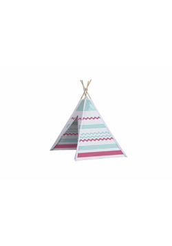 John Namiot drewniany tipi niebiesko - czerwony