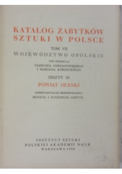 Katalog zabytków sztuki w polsce,Tom VII zeszyt 10