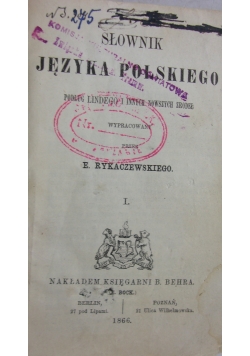 Słownik języka Polskiego,1866r