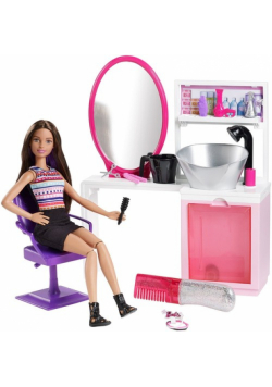 Barbie brokatowy salonik fryzjerski