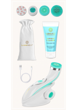 Brush Pro LUMINEO 4 końcówki + żel do wszystkich rodzajów skóry  turkusowy
