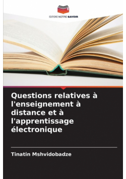 Questions relatives à l'enseignement à distance et à l'apprentissage électronique