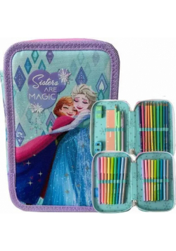Piórnik 2-komorowy z wyposażeniem Disney Core Jumper 2 Frozen