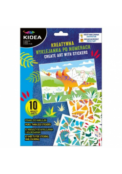Kreatywna wyklejanka po numerach Dinozaury Kidea