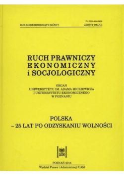 Ruch prawniczy ekonomiczny i socjologiczny Rok 76 zeszyt 2