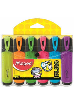 Zakreślacz fluo peps mix kolorów 6 szt etui