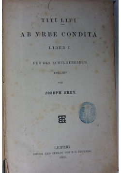 Ab verbe condita, 1865