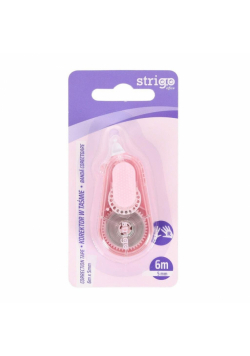 Korektor w taśmie 5mmx6m różowy STRIGO