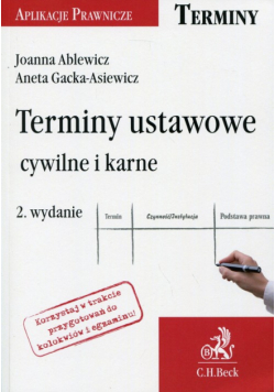 Terminy ustawowe cywilne i karne