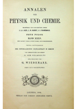 Annalen der physik und chemie Tom XXXV 1888 r.
