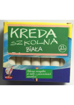 Kreda okrągła gruba biała 21 sztuk