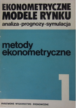 Ekonometryczne modele rynku, T. I