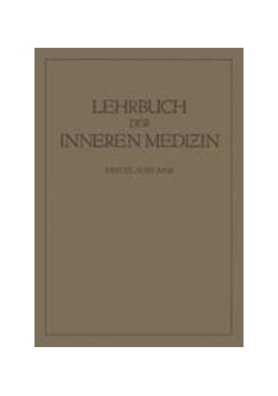 Lehrbuch der Inneren Medizin. 1931 r.
