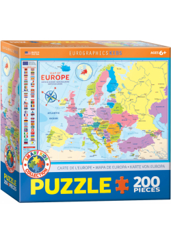 Puzzle 200 Smartkids Map of Europa 6200-5374