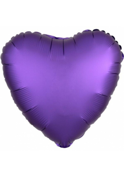Balon foliowy Lustre fioletowy serce 43cm