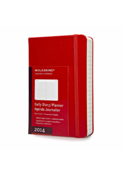 Moleskine 2014 Kalendarz-terminarz książkowy mały dzienny czerwony