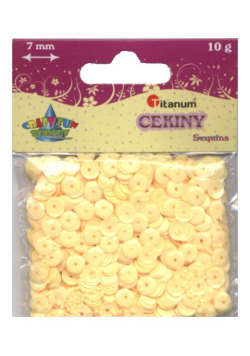 Cekiny 7 mm źółte 10g