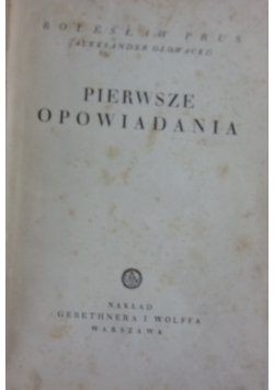 Pierwsze opowiadania, 1935 r.