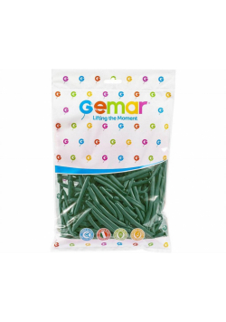 Balony rurki włoskie Emerald green 100szt