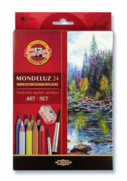 Kredki Mondulez 24 kolory + pędzel