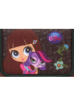 Piórnik pojedynczy bez wyposażenia 2 klapki Littlest Pet Shop