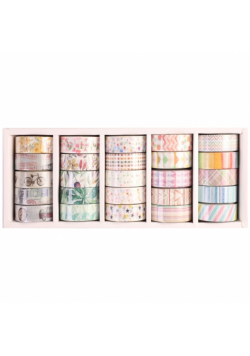 Display Taśma klejąca dekoracyjna Washi Tape Narcissus SET 4 display mix 25 sztuk