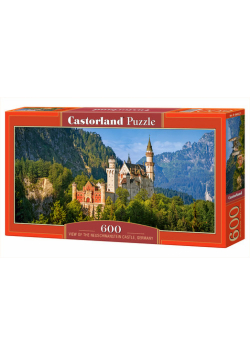 Puzzle 600 Panoramiczne: View of the Neuschwanstein Castle, Germany