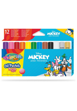 Pastele olejne trójkątne Colorino Kids Mickey 12 kolorów