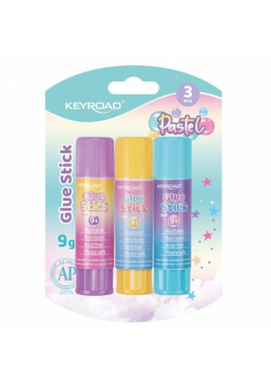 Klej w sztyfcie Pastel PVP 9g 3szt