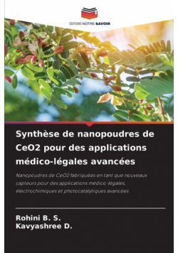 Synthèse de nanopoudres de CeO2 pour des applications médico-légales avancées