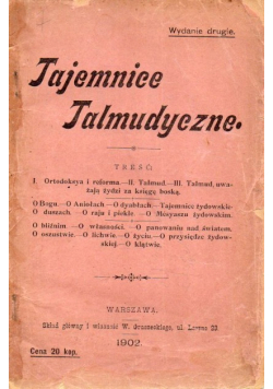 Tajemnice talmudyczne 1902r.