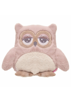 Sowa Abby różowo-kremowa 23cm