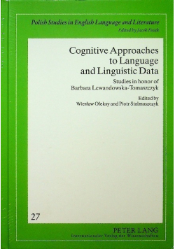 Cognitive approaches to language and linguistic data