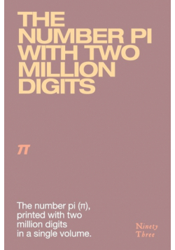 The number pi with two million digits